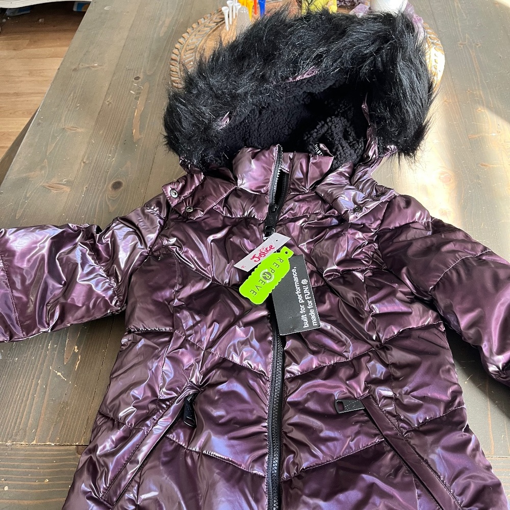 NWT Justice Jacket with matching hat and scarf